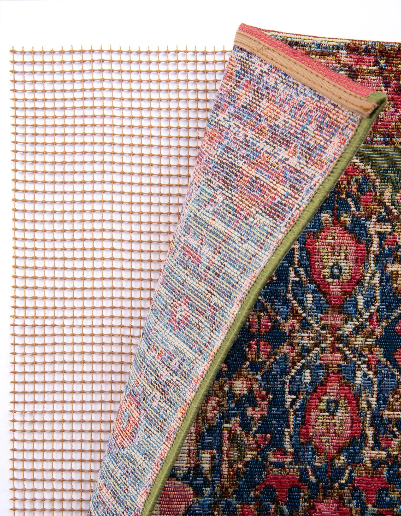 Brown 9' 10 x 9' 10 Outdoor Square Area Rug Pad Floor Protection Pad for Under Rugs & Carpet Weather Resistant for Patio, Deck, Terrace, Balcony, Porch - SQUARE SHAPE