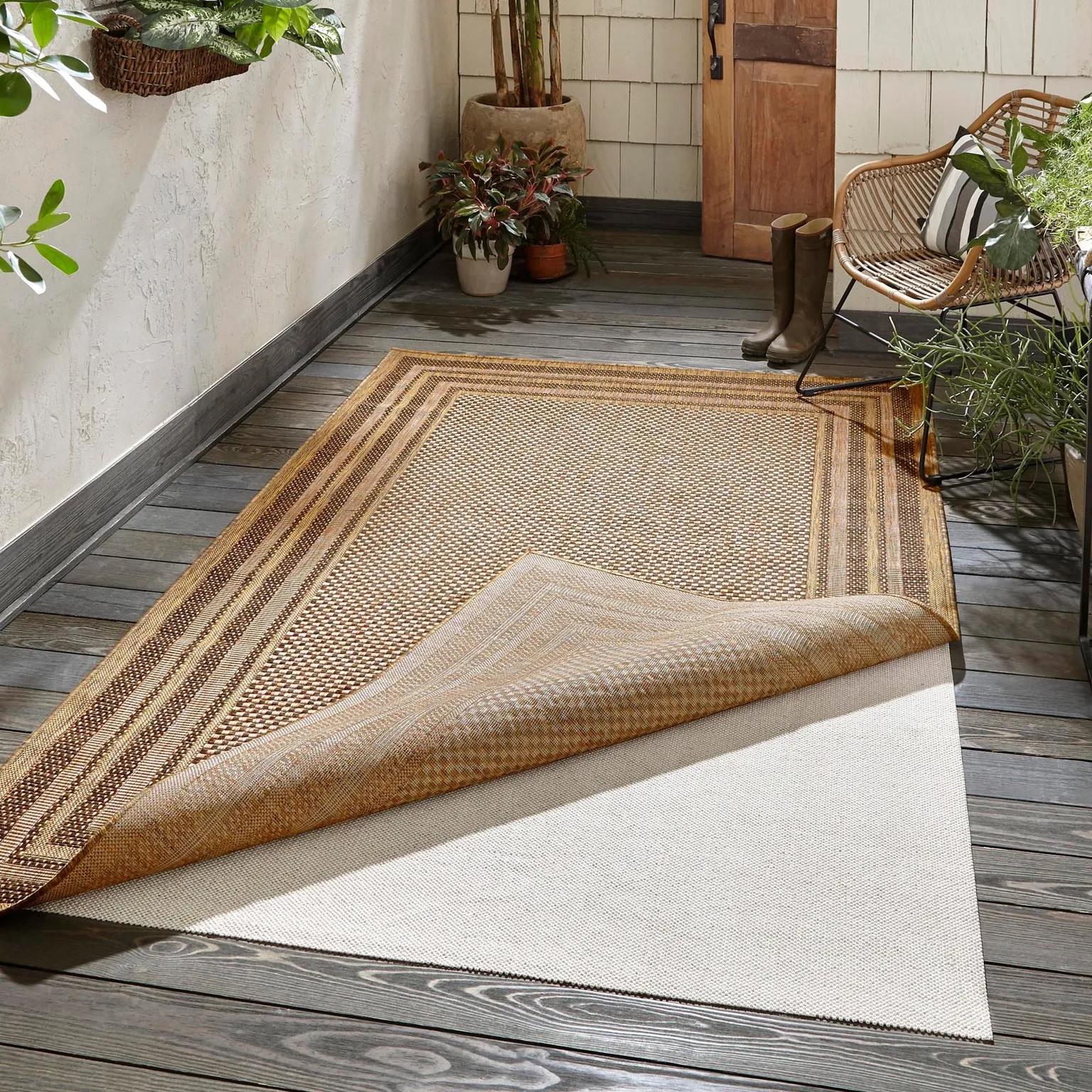 4' x 6' Eco Rectangle Area Rug Pad Floor Protection Pad for Under Rugs & Carpet Non-Slip Durable Rubber Underlayment